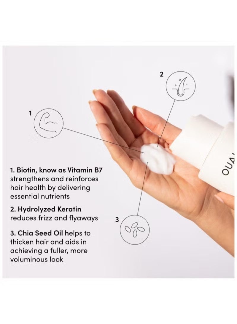 Ouai Fine Conditioner - Hydrating Hair Conditioner with Coconut Oil, Babassu Oil, and Keratin - Strengthens, Repairs and Adds Shine - Paraben and Phthalate Free Hair Care Products (10 Oz) - Image 4